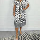 😍⏳Summer Hot Sale 50% Off🌼Printed Casual Dress With V-Neckline and Fringes on the Short Sleeves