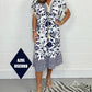 😍⏳Summer Hot Sale 50% Off🌼Printed Casual Dress With V-Neckline and Fringes on the Short Sleeves