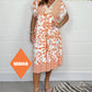 😍⏳Summer Hot Sale 50% Off🌼Printed Casual Dress With V-Neckline and Fringes on the Short Sleeves