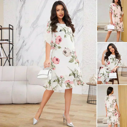 ⏳ Limited time 50% off! 💥Blush Petal Flow Chiffon Dress（The more you buy, the higher the discount）