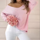 Women's Loose Off Shoulder Long Sleeve Top