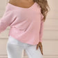 Women's Loose Off Shoulder Long Sleeve Top