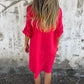 Women's Casual Button-Down V-Neck Long Shirt