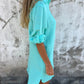 Women's Casual Button-Down V-Neck Long Shirt