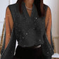 🎉2025 New Products Hot Sale✨V-Neck Breathable Sheer Long Sleeve Top