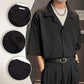 Men's Solid Color Loose Lapel Shirt