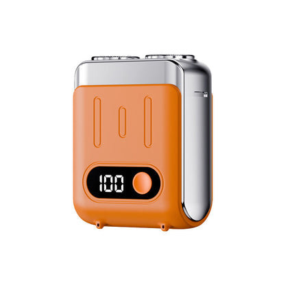 Mini afeitadora eléctrica rotativa portátil para hombre