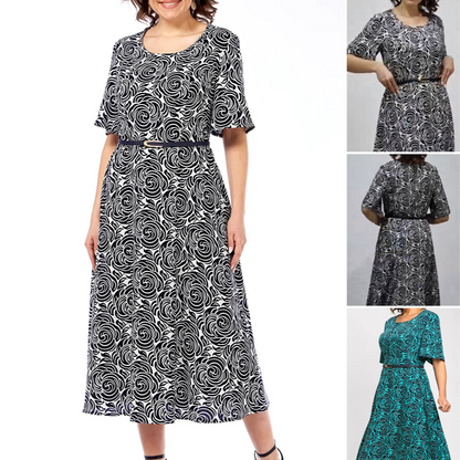 🌴Summer Specials🌴Elegant Printed Maxi Dress with Belt