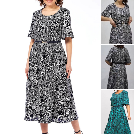 🌴Summer Specials🌴Elegant Printed Maxi Dress with Belt