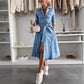✨✨Women's Button Down Long Sleeve Denim Dress