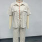 Cotton-Linen Short Sleeve Shirt & Loose Pants Set