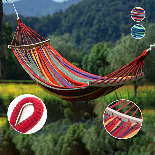 ⏳🔥¡50 % DE DESCUENTO POR TIEMPO LIMITADO! 🏖️ Hamaca a rayas reforzada para varias personas: relájate cómodamente en cualquier lugar ✨