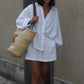 Women's Casual Loose Lapel Tops ＆ Shorts Two-Piece Set