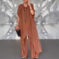 Women's Irregular Top & Loose Pants Set