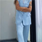 🎁Summer Hot Sale 50% OFF⏳💖Women’s Stylish Sleeveless Blazer & High-Waisted Pants Set