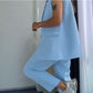 🎁Summer Hot Sale 50% OFF⏳💖Women’s Stylish Sleeveless Blazer & High-Waisted Pants Set