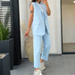 🎁Summer Hot Sale 50% OFF⏳💖Women’s Stylish Sleeveless Blazer & High-Waisted Pants Set