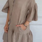 ⏳Time-limited Special⏰Women's Casual V-Neck Ruffle Shirt Dress