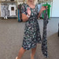 Women's Casual Scoop Neck Floral-Print Dress