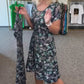 Women's Casual Scoop Neck Floral-Print Dress