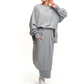 Women's Round-Neck Sweatshirt & Skirt 2-Piece Set