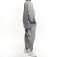 Women's Round-Neck Sweatshirt & Skirt 2-Piece Set