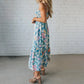 ⏳Time-limited Special⏰Women's Floral Print Strap Flowy Dress