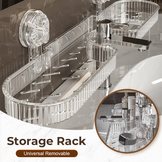 🔥 ¡COMPRA 3 LLEVA 1! 🚰 Estante Universal Extraíble para Grifos - Amplía Espacios de Almacenamiento en Cocina/Baño sin Obras 🔩📦