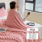 🛏️Manta gruesa de felpa con motivo de conejito y funda de terciopelo lechoso🫧Acurrúcate con la máxima comodidad.