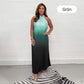 Vestido plisado degradado con cuello halter