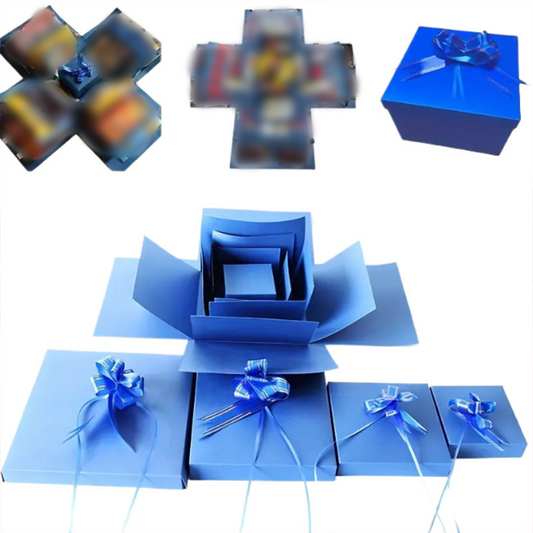 Caja regalo sorpresa explosiva de 5 capas con lazo