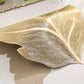 ✨ Mantel Individual 3D Hoja de Oro - Resistente al Calor y Fácil de Limpiar, Diseño Elegante para Celebraciones 🎉📦