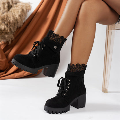 ❤️ Favoritas entre más de 10 000 clientes🔥 Botines de mujer con tacón grueso y puntera