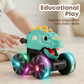 🦖 ¡50% DE DESCUENTO! ✨ Coche de Juguete Dinosaurio Press & Go - Luces y Sonidos con Movimiento Automático para Niños Pequeños 🎮🚗