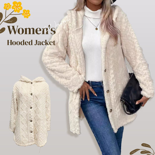 🍂🔥 ¡50% OFF! Cárdigan Cálido con Capucha para Mujer – Diseño Jacquard, Cómodo y Elegante 🧥✨