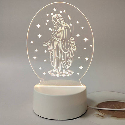Lámpara Nocturna 3D de Jesús y Regalos Religiosos