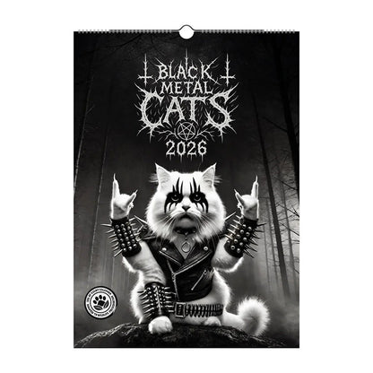 Calendario Black Metal Cat 2026