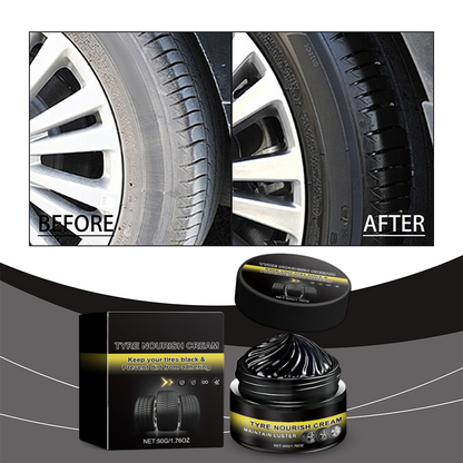 🔥 ¡OFERTA RELÁMPAGO 50% DE DESCUENTO! ✨ Cera Inteligente para Neumáticos – Restaura el Brillos Negro, Bloquea UV y Repele la Suciedad 🚗