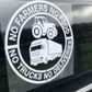 Calcomanía de Vinil para Auto: Sin Agricultores No Hay Comida, Sin Camiones No Hay Entregas