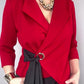 Conjunto de dos piezas para mujer: top elegante y falda lisa