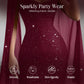 Vestido acanalado con aberturas para mujer con capa de gasa