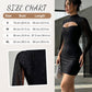 Vestido acanalado con aberturas para mujer con capa de gasa