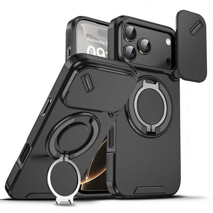 🔥50 % de descuento y oferta especial🔥 Funda magnética para móvil con soporte de anillo para iPhone. Protección militar «airbag»