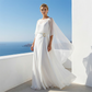 Conjunto de top con mangas acampanadas y pantalones cruzados