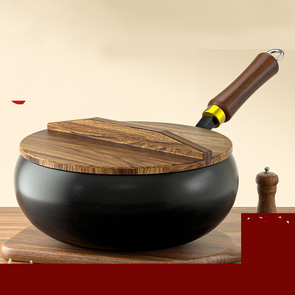 🍲 ¡50% DE DESCUENTO! 🔥Olla de hierro grueso sin esmaltar con tapa – Duradera, distribución uniforme del calor y perfecta para cocinar a fuego lento 🥘