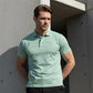 Camiseta de hombre de secado rápido con cuello tipo solapa y manga cort