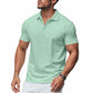 Camiseta de hombre de secado rápido con cuello tipo solapa y manga cort