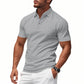 Camiseta de hombre de secado rápido con cuello tipo solapa y manga cort