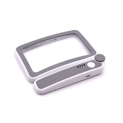 Lupa de mano plegable con luz para leer