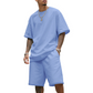 Set informal de camiseta y pantalones cortos de dos piezas para hombre